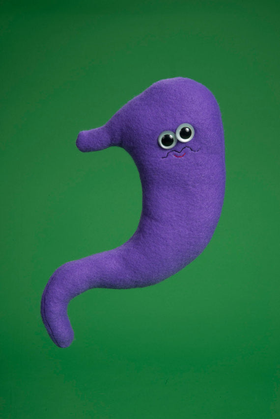 Purple plush stomach