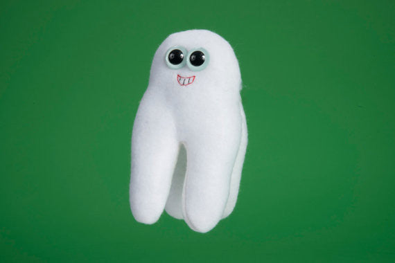 White plush tooth